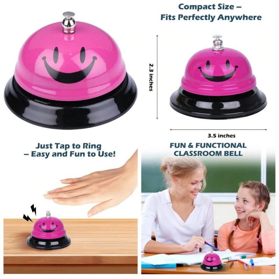 Pink Call Bell Loud Ring Service Desk Bell For Office Hotel School Classroom Kitchen Restaurant - 1 - View 1
