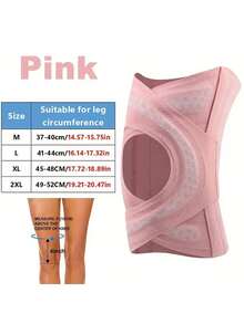 1 pezzo Ginocchiera sportiva regolabile e traspirante, adatta per uomini e donne, protegge il menisco, adatta per corsa, trekking, ciclismo, con design anti-scivolo e compressione, adatta per tennis, pallavolo e altre attività - Multicolore - Visualizzare 6