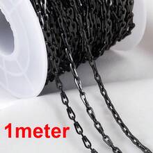 1m Fashionable Stainless Steel Flat Wire Cross Linked Chain, Suitable For DIY Bracelet, Necklace, Jewelry Making - Chain - View 12