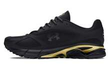 Under Armour Unisex UA Apparition Low Top Casual Shoes Unisex Black Gold Black Gold - Black and Gold - View 1