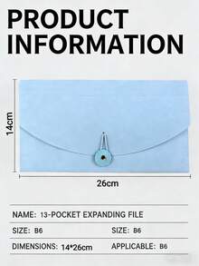1 pieza Carpeta de acordeón Organizador de facturas multicapa, Portadocumentos B6, 13 ranuras, Material de PP fácil de limpiar, Adecuado para uso en oficina y hogar - Bolsa de acordeón - Ver 7