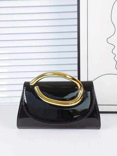 闪亮、耀眼、奢华、迷人、优雅、精致的大号手拿包、晚宴包、派对手提包，配有可拆卸链条肩带，适合婚礼、派对、盛大晚宴等场合，采用PU材质，时尚优雅，适合女孩、女士、大学生、年轻职业人士和上班族，是节日送给女性朋友的绝佳礼物。