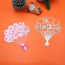 Troqueles de ramo de globos para hacer tarjetas, fiestas, troqueles de corte de metal para manualidades, álbumes de recortes, manualidades - Ramo de globos I- - Ver 5