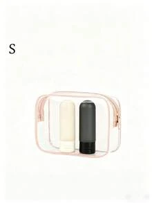 TSA Certified Travel Toiletry Storage Set, 3 Sizes Transparent Waterproof PVC Cosmetic Bags With Rose Gold Trim + 4 Leak-Proof Silicone Refillable Travel Bottles, Portable Transparent Toiletry Bag Suitable For Shampoo, Lotion, Cosmetics, Skincare Products, Suitable For Air Travel, Business Trips, Vacations, Camping, Fitness, Home, Dorm, Bathroom Storage, Ideal Holiday Birthday Gift For Men And Women Travelers For Daily Use And Gifting - Multicolor - View 15