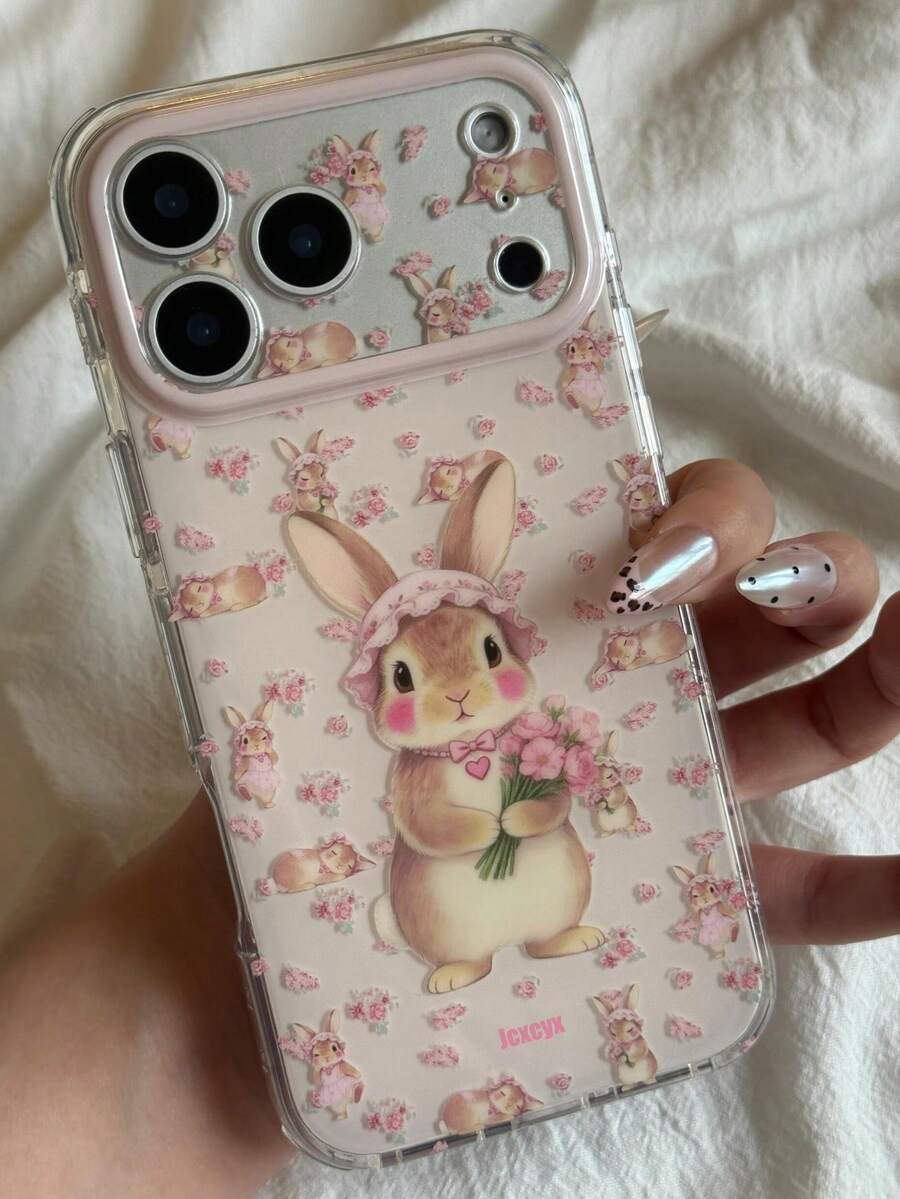 Funda de teléfono con flor rosa brillante compatible con iPhone 17 Pro Max, 17 Pro, 16, 15, 14, 13, 12 Pro Max, 11, de primavera floral y carcasa suave anti-caídas