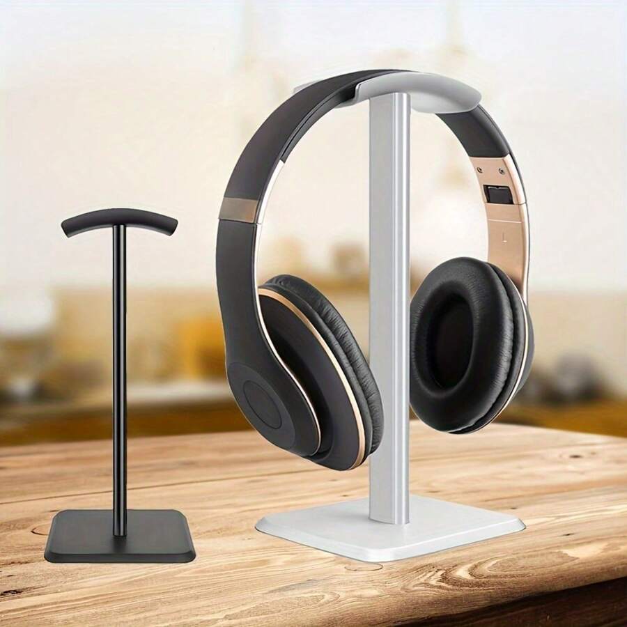 Adjustable Solid Color High-Grade ABS Material Desktop Headphone Stand, Fashionable Gaming Headset Display Rack Suitable For Office And Gaming Room Mother's Day Birthday Gift