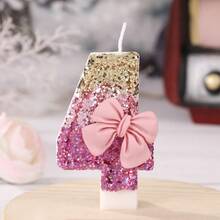 Nến số trang trí bánh sinh nhật hình nơ tím mộng mơ dành cho nữ, sản phẩm mới về, mặt hàng bán chạy xuyên biên giới. - Nhiều màu - Xem 7