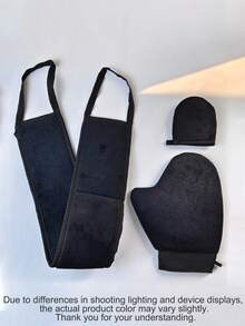 2pcs Self Tanning Kit - Self Tanning Gloves, Back Applicator, Mini Face Tanning Mitt - Streak-Free, Soft & Smooth, Reusable, Washable, Unisex, Includes Storage Bag, Box, Hair Clips - Multicolor - View 13