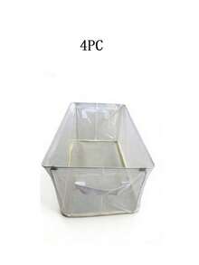 Transparent PVC Storage Basket With Stainless Steel Frame - Foldable Closet Organizer Bin, Multi-Functional Home Storage, Space-Saving Design, Classic Model, Suitable For Underwear, Clothes And Under Bed Storage, Minimalist And Fashionable, Stackable Wardrobe Organizer Box, Portable Storage Container - Multicolor - View 13