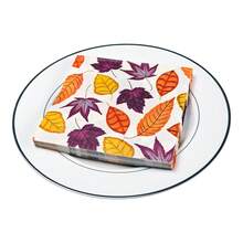 IOOJA 20/50pcs 2-Ply Unfolded Size 33*33cm Autumn Maple Leaf Pattern Printed Party Napkins, Disposable Tissue Paper Suitable For Theme Parties, Essential For Company Events, Friends Gatherings - Multicolor - View 7