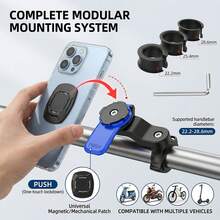 Motorcycle Phone Holder, Anti-Vibration Handlebar Mount, 360° Rotation, Suitable For Motorcycles And Bicycles, Smartphone Anti-Vibration Cradle - Multicolor - View 4