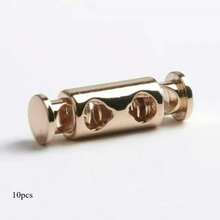 10个金属双孔双头弹簧扣帽扣，绳扣，穿绳扣，鞋带松紧调节扣，弹簧扣绳锁，适用于衣服、包包、鞋带等DIY手工固定伸缩扣 - 帶扣 - 查看 12