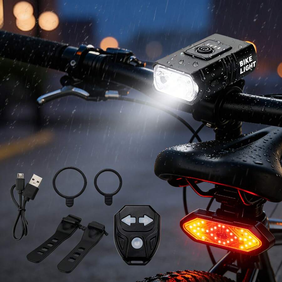 Bicycle Light Set - Black - View 1