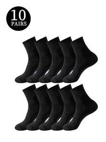 1 Pair/5 Pairs/6 Pairs/10 Pairs/20 Pairs Women's Casual Loop Mid-Calf Socks, Minimalist Comfortable Daily Wear, Unisex Long Socks - Multicolor - View 19