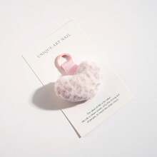 DIY Cute Light Leopard Print Imitation Rex Rabbit Fur Car Keychain, Plush Doll Bag Pendant - Multicolor - View 8