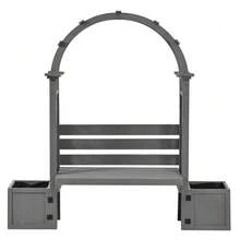 Flowerpots, Planters With Trellises For Climbing Plants, Spacious Flowerpots, Planters, Planters With Trellises And Seating For Garden, Patio And Terrace. - Grey - View 2
