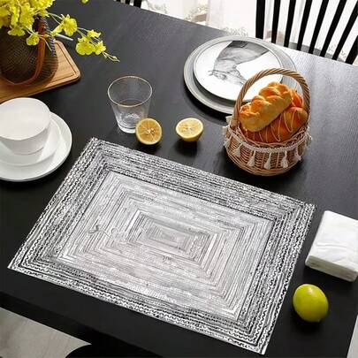 1/2/4/6/8/300pcs Luxury Daily Dining Table Placemats, Minimalist & Fashionable Patterns For Tabletop Decor, Machine Washable Polyester Fiber Placemats, Heat-Resistant, Waterproof, Stain-Resistant, Easy To Clean. Suitable For Family Gatherings And Kitchen Decor In Spring Holiday Season.