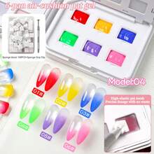 AiFer 6 Colors Base Coat Gel Series, High Saturation Popular Semi-Solid Painting Style Nail Gel Polish, Salon Use - Multicolor - View 11