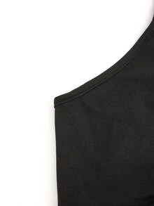 Áo Cami kiểu dáng nghỉ dưỡng Y2K bằng nhung, phần ngực được ghép nối, họa tiết trừu tượng và viền bèo nhún. - Hồng - Xem 7