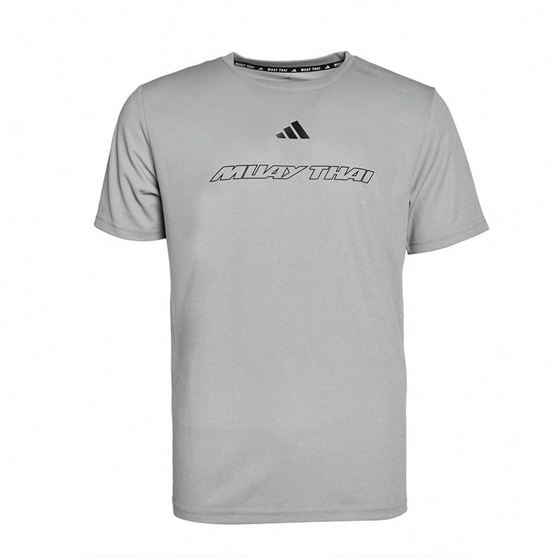 Camiseta de manga corta casual, transpirable y de secado rápido para deportes de verano para hombres CLTS26MT1P-GYB de Adidas - Gris - Ver 1