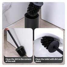 1pc Stainless Steel Toilet Brush, Compact Space-Saving Design, Ergonomic Deep Cleaning Handle, Leak-Proof And Easy Assembly Bathroom Cleaning Tool, Efficient Sanitary Maintenance | Easy Clean Material, Toilet Accessories - Floor-Standing Or Wall-Mounted Options - Multicolor - View 8