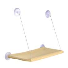 Võng giường cỡ lớn cho mèo - Ghế nằm cửa sổ chắc chắn cho mèo, ghế nghỉ ngơi trong nhà cho mèo, đế hút mạnh, lưới thoáng khí có thể giặt được, khung - Màu kaki - Xem 5