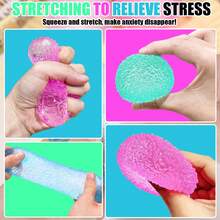 2026 Trending Nee Doh Same Style Color Squeeze Soft Candy Ball- Stress Relief Toy, Squeeze Sensory Toy, , Suitable For Birthday/Party Gifts,Squishies Anxiety Stress Relief, Ice Squishy Stress Cube Malt Sugar Balls, Anxiety Relief, Sock Stuffing, Classroom Rewards,For Kids Adults Elastic Party Favors Gift (Blue) - Màu xanh lam - Xem 4