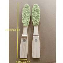 1件泰迪熊毛绒材质手持木制落叶清洁工具，便携式木制盆栽植物清洁刷，花园清洁用品 - A - 查看 9