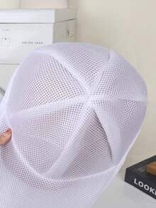 1pc Random Laundry Hat Washing Bag For Laundry, Anti-Deformation Washer Protector, Special Care For Caps, Machine Wash , Mesh Design Prevent Deformation In Washing Machine, Breathable Mesh Fabric, Suitable For Baseball Caps, Beanies - A - View 7