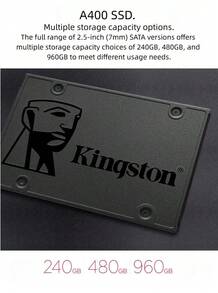 A400 Series SSD Solid State Drive, Compatible With Laptops And Desktops, SATA3.0, Accelerates Computer, Ideal For System Drive Or Gaming Drive - View 1