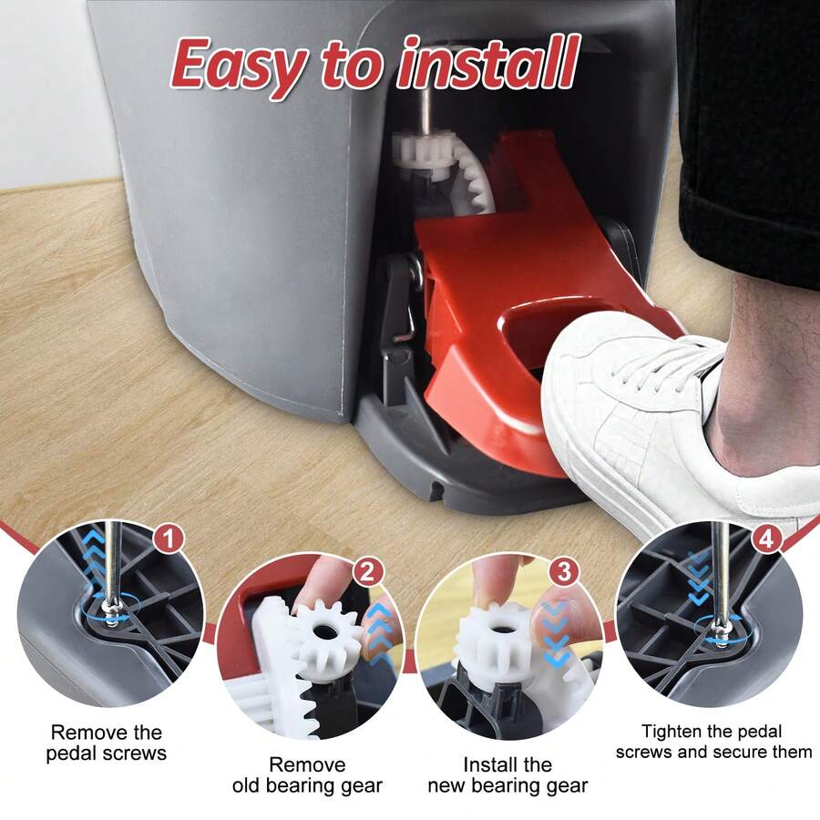 2/4/8pcs Replacement Gear Parts For Spin Mop Bucket - Compatible With O-Cedar & Easy, One-Way Clutch Bearing Repair Kit, Essential Cleaning Accessory, Plastic Gears For Bedroom, Kitchen, Living Room, Bathroom