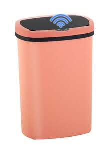 13 Gallon Trash Can Kitchen Trash Bin  Plastic Trash Bin With Lid For Kitchen, Bedroom, Bathroom, Office - trắng - Xem 2