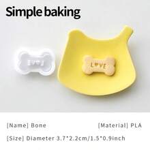 O formă de tăietor de biscuiți drăguță cu model de câine, o formă de biscuiți pentru părinți și copii, provizii pentru prânz pentru sezonul școlar, ștampile pentru biscuiți cu diverse modele de desene animate cu câini, lăbuțe mici și oase mici și o formă de desert, potrivită pentru prepararea de mici gustări ca daruri. - Vizualizare 20