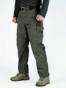 Men's Tactical Work Pants - Multi-Functional Pockets, Specially Designed For Outdoor Hiking, Construction, And Travel, All-Season Professional Style (Spring/Autumn/Summer) -Solid Color Design, Practical With Multiple Pockets, Durable And Long-Lasting - Army Green - View 9