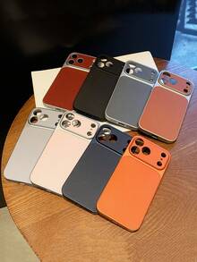 Casing Ponsel Retro Oranye Versi Terbaru dan Mewah, Kompatibel dengan iPhone 17Air, 16, 15, 14, 13 Pro Max, 17Pro, 17Promax, Jendela Kamera Besar, Anti Jatuh, Tepi Lembut, Cangkang Keras - Mauve Purple - View 3