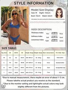 Bộ bikini hai mảnh chấm bi xanh trắng, kiểu dáng thanh lịch, gợi cảm, thích hợp cho mùa xuân/hè, đi biển, nghỉ mát và tiệc tùng. - Nhiều màu - Xem 6