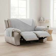 Kiva 2x2 Padded And Reversible Recliner Chair Cover, Various Colors Available - Adjustable Recliner Chair Protector, Sofa Cover, Extra Comfort And Elegant Design - Grey Norway - View 2