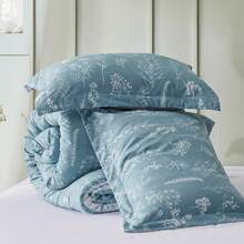Bedsure Summer Vacation Bedding Set (Holiday Essentials), Comforter Set - Cute And Soft Reversible Botanical Flowers Comforter With 1/2 Pillow Shams, Twin XL Cooling Comforter Set, Soft Bedding Set Gift For Graduation/Vacation/Birthday Decoration/Back To School, For Room Decor, Home Decor, Bedroom Decor, Dorm Decor, Father's Day Gift - Mineral Blue - View 7