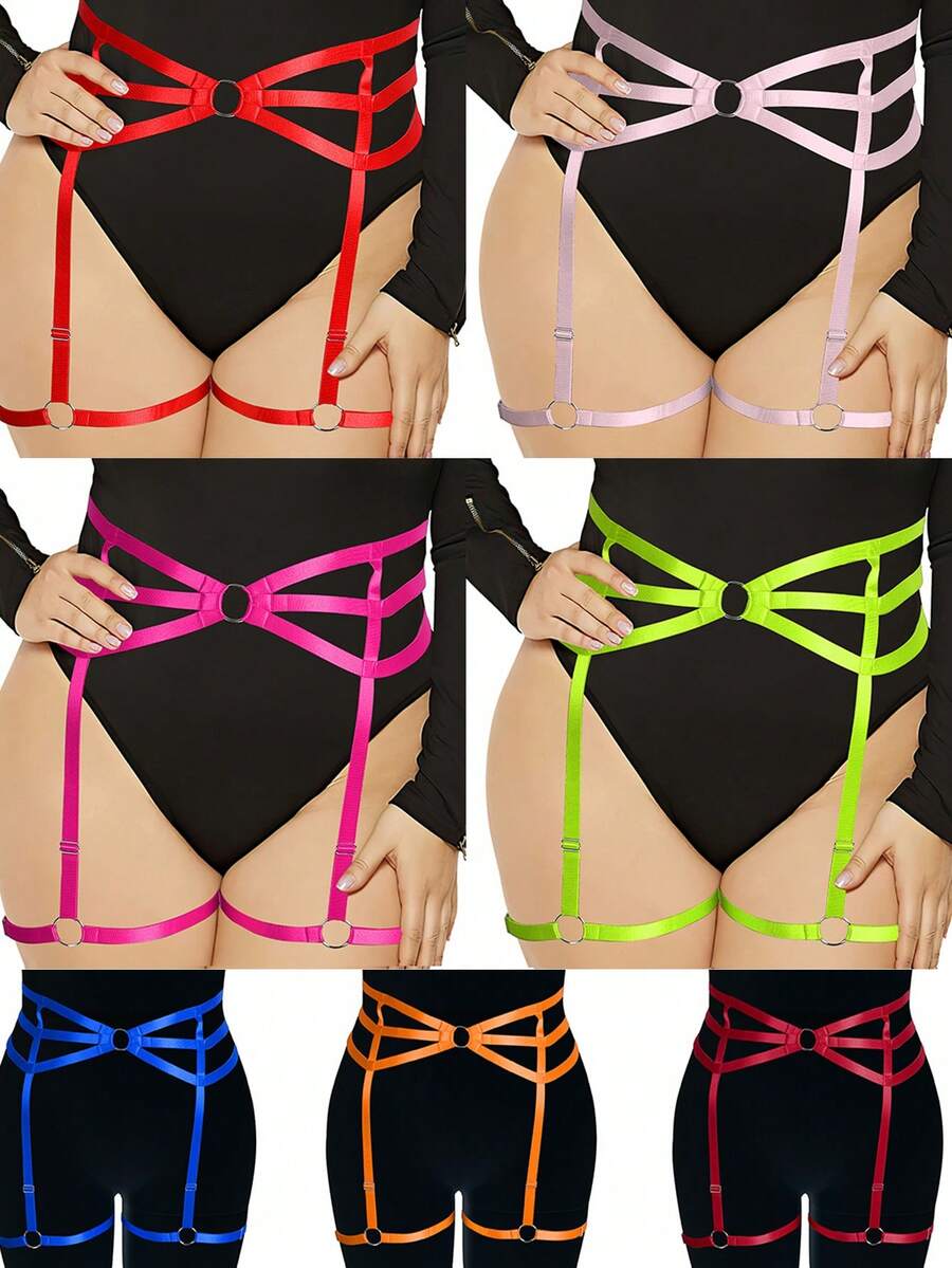 Plus Size Women's Punk Carnival Photography Party Gothic Fashion Thigh Garter, Leg Strap Body Harness Accessory - Multicolor - View 1