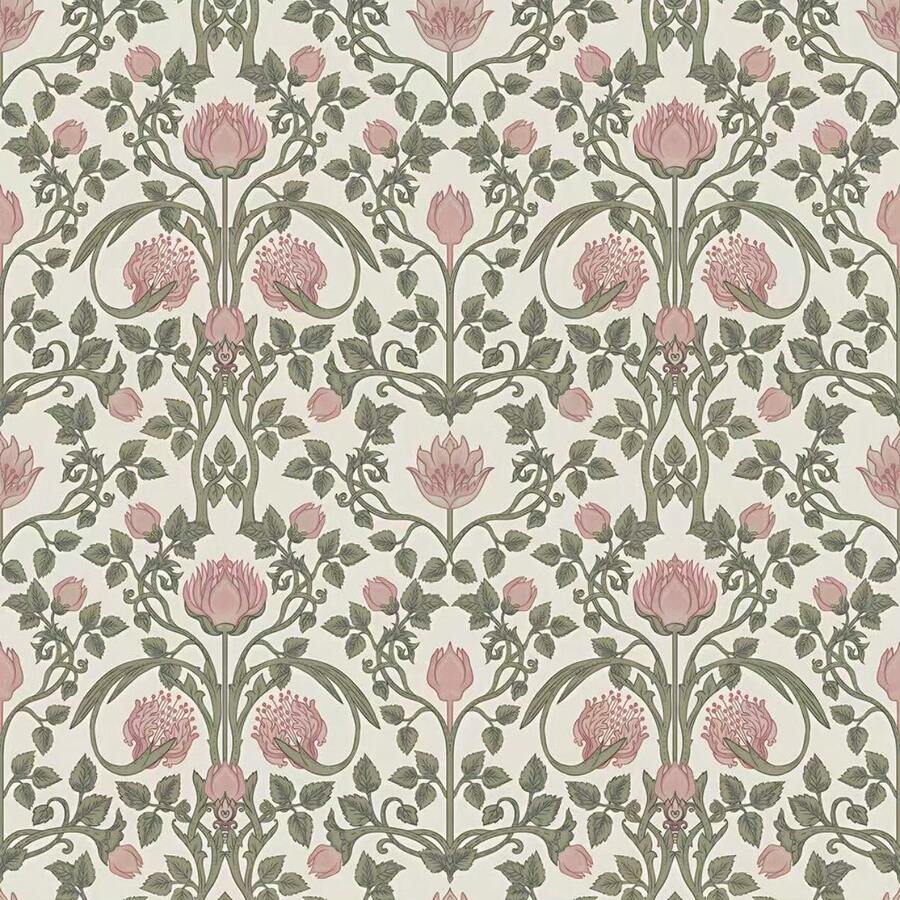 Floral Pattern Self-Adhesive Wallpaper, Pink Self-Adhesive Wallpaper, Suitable For Bedroom, Bookshelf, Drawer Lining - 1pc - View 1