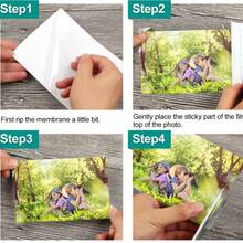 20 Tờ Giấy Cán Màng Tự Dính, Kích Thước 10.5cm X 14.8cm, Giấy Cán Màng Tự Dán, Giấy Cán Màng Trong Suốt Dùng Cho Nhãn Dán, Giấy Cán Màng Trong Suốt Có Keo Dính - trong suốt - Xem 6