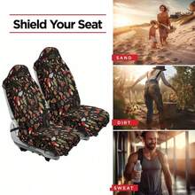 Retro Cottagecore Mushroom Snail Ferns Car Seat Covers Front Seats, Car Seat Protector Universal Fit Most Truck SUV Van Auto Interior Decor Boho Car Accessories For Women - Style 1 - View 9