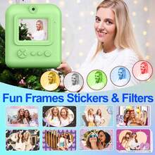 Instant Print Camera, 48MP 1080P High Definition Flash Portable Camera, Dual Lens Digital Camera With Printing Paper, Selfie Digital Camera, Christmas, Birthday, Party - Best Creative Gift For Couples, Friends And Family - Multicolor - View 8