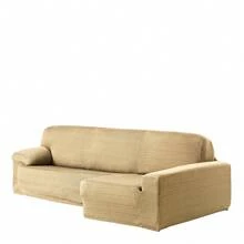 Kiva Funda Sofá Chaise Longue Brazo Largo Derecha Elástica de Jacquard, Varios Colores Disponibles – Funda Sofá ChaiseLongue Ajuste Universal con Espumas de Sujeción y Gomas Antideslizantes - Envío GRATIS ✅ Entrega 24/48h a España (península) - Aquiles beige - Ver 3