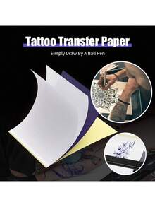 100pcs/20pcs Optional Size Tattoo Transfer Paper, Tattoo Template Transfer Paper, Copy Paper, Thermal Paper, 4-Layer A4 Size Instant Rendering Accurate Shaping No Blurring, Suitable For Various Creative Patterns, Applicable To Most Transfer Printers, Tattoo Transfer Machine Accessories, Essential For Tattoo Artists To Create High-Quality Tattoos, Gift - View 8