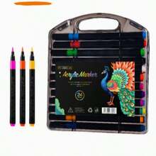 Black Boxed Soft-Tip Acrylic Marker Pens, Suitable For Student Art Creation, Opaque, Can Layer Watercolor Effects, Suitable For Back To School Season And New Academic Year - Sets - View 18