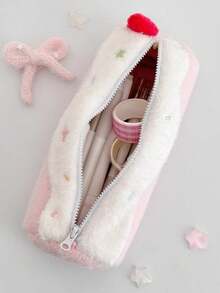 1 hộp đựng bút kiểu cuộn Thụy Sĩ, túi đựng văn phòng phẩm dễ thương, hộp đựng văn phòng phẩm học sinh dung tích lớn, chất liệu nhung cao cấp, túi đựng mỹ phẩm. - Nhiều màu - Xem 7