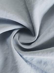 女士新款春夏浅蓝色翻领短袖褶裥修身露脐上衣 - 弹力紧身款，适合情人节、约会、通勤、早午餐等场合 - 藍色 - 查看 4