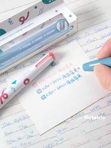 1支装多色0.5mm中性笔，简约三色圆珠笔，记事笔，三角笔杆绘图笔，学习办公用品，按压式三色伸缩圆珠笔，学生笔记笔，多功能多色笔 - 預設 - 查看 11