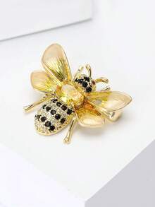 Luxury Copper Zirconia Bee Brooches For Women Unisex Insect Pins Banquet Jewelry Clothing Accessories/Friends Gathering Badges New Gifts - Copper Honeybee (8532) - View 4